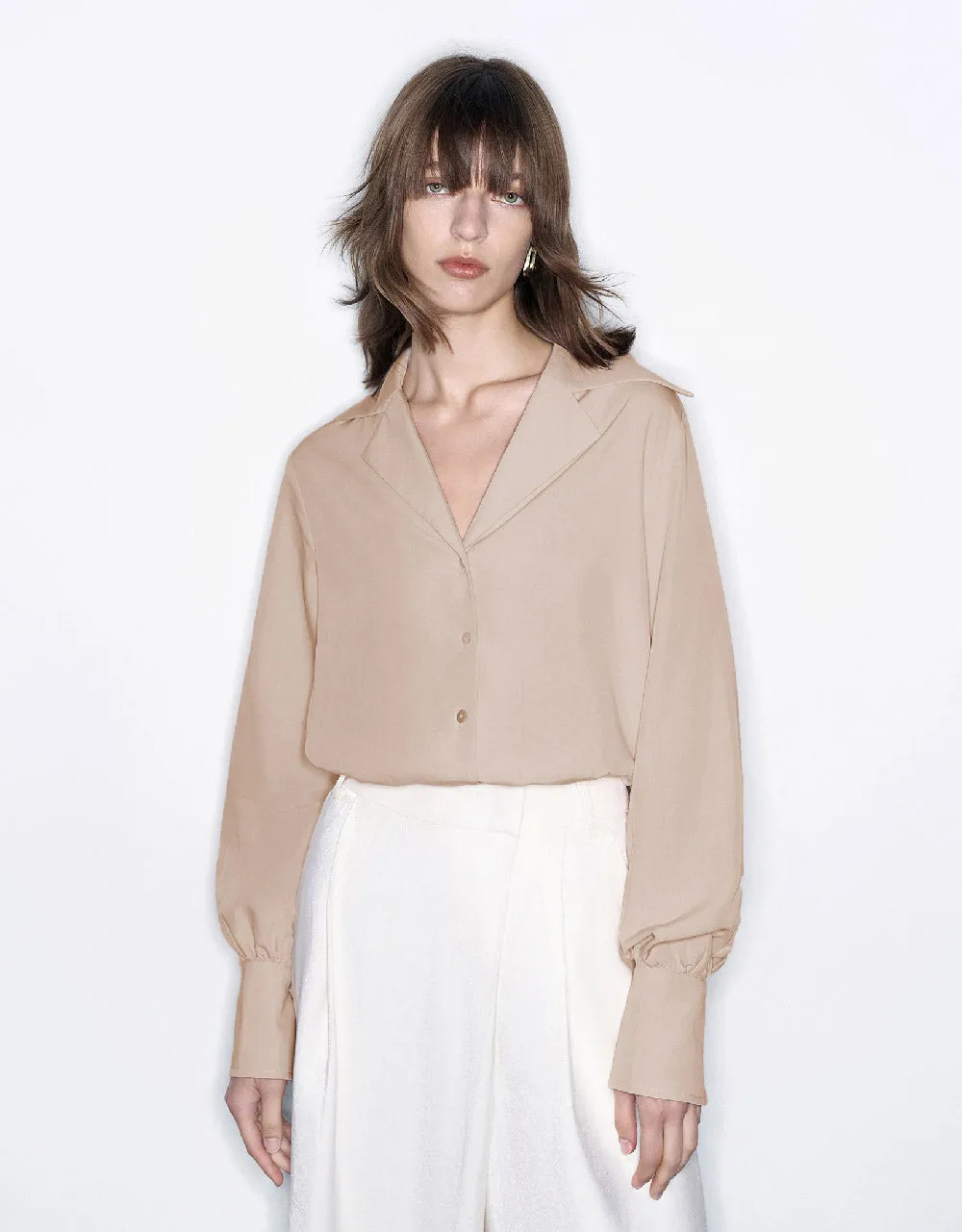 Button Up A-Line Shirt sold by Urban Revivo