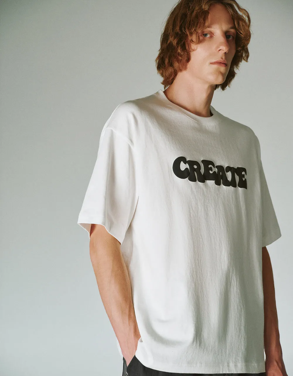 Letter Printed Crew Neck Loose T-Shirt sold by Urban Revivo product image thumbnail 3