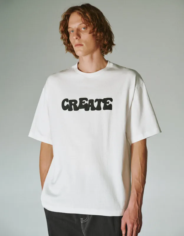 Letter Printed Crew Neck Loose T-Shirt sold by Urban Revivo