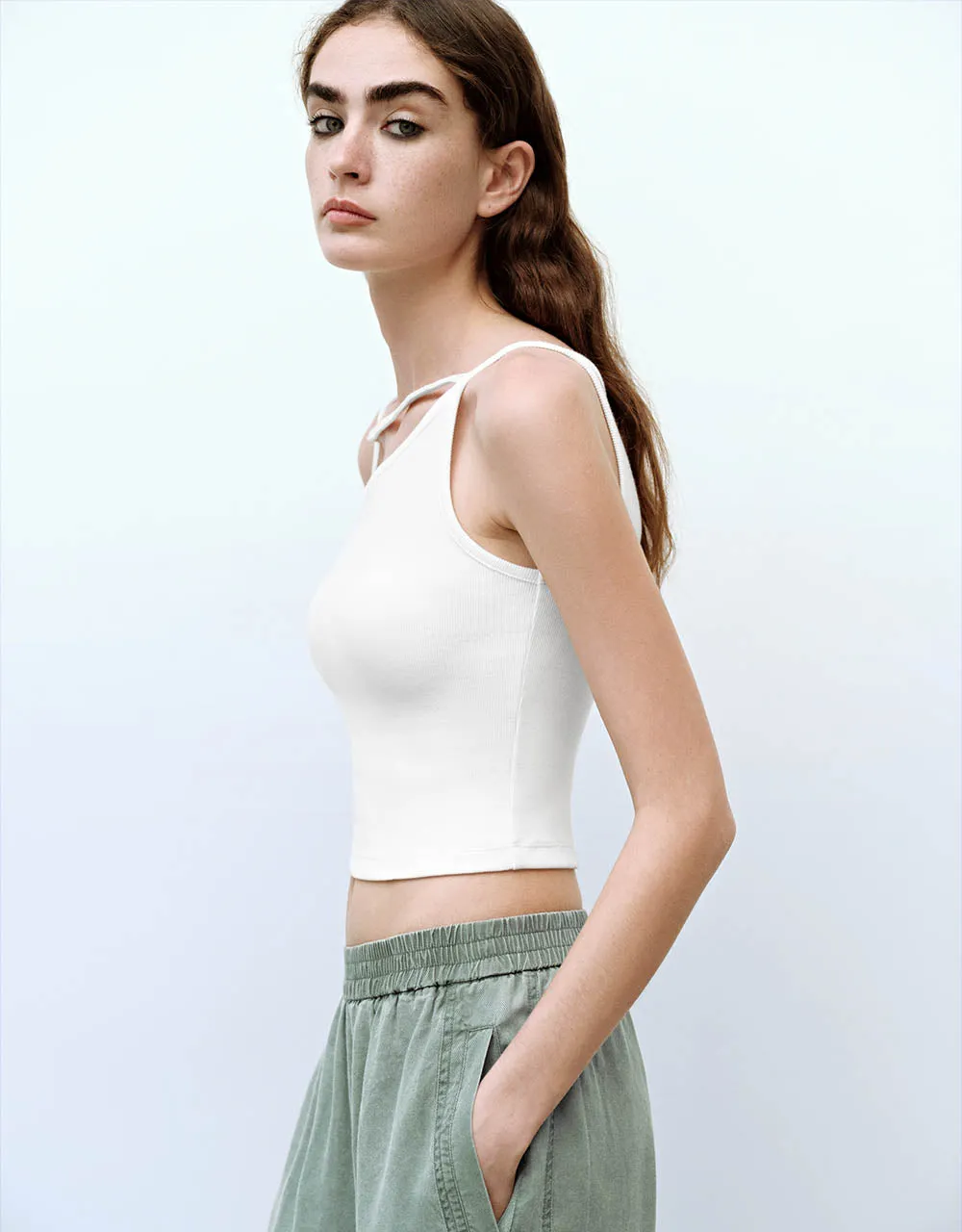 One Shoulder Cropped Cami Top sold by Urban Revivo product image thumbnail 3