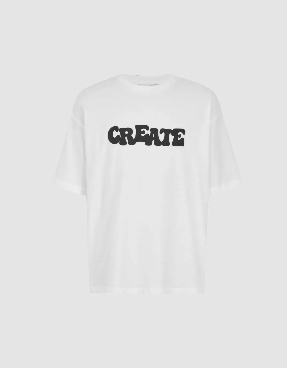 Letter Printed Crew Neck Loose T-Shirt sold by Urban Revivo product image thumbnail 2
