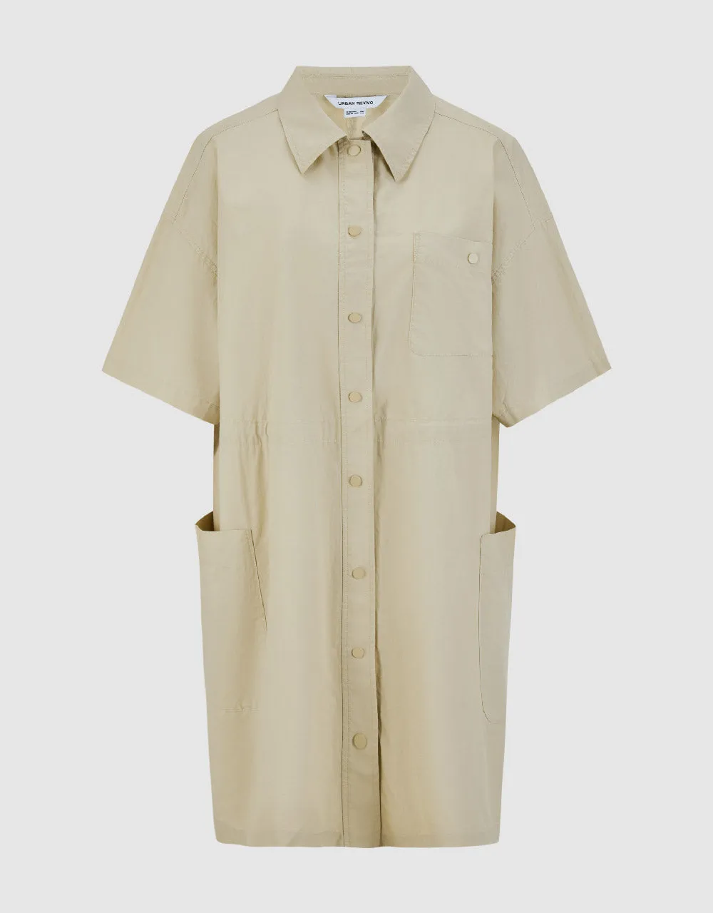 Elastic Waist Straight Shirt Dress sold by Urban Revivo product image thumbnail 2