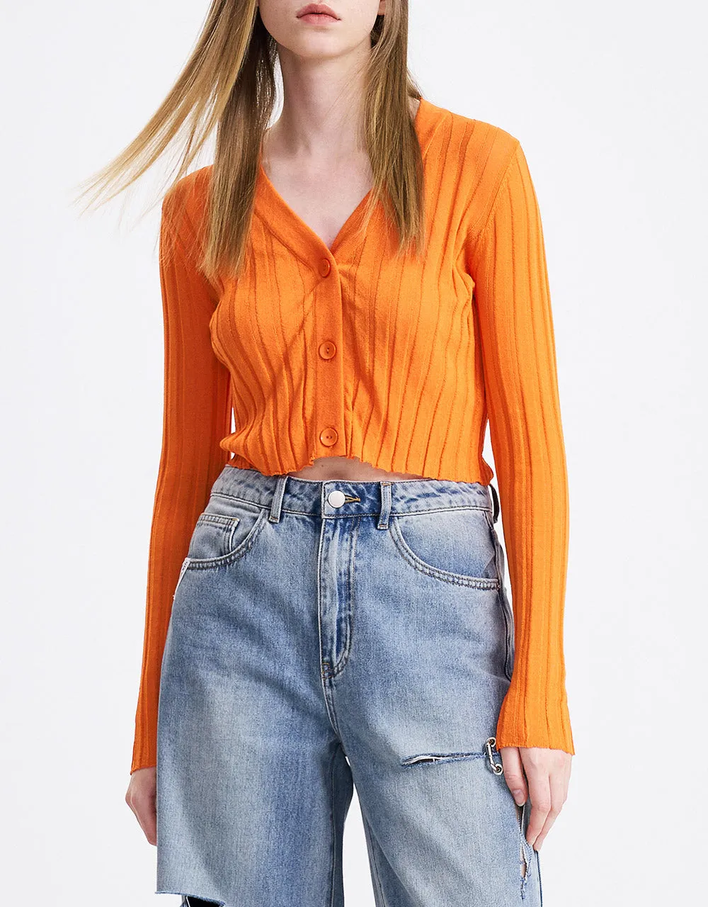 Button Up Fitted Cardigan sold by Urban Revivo product image thumbnail 2