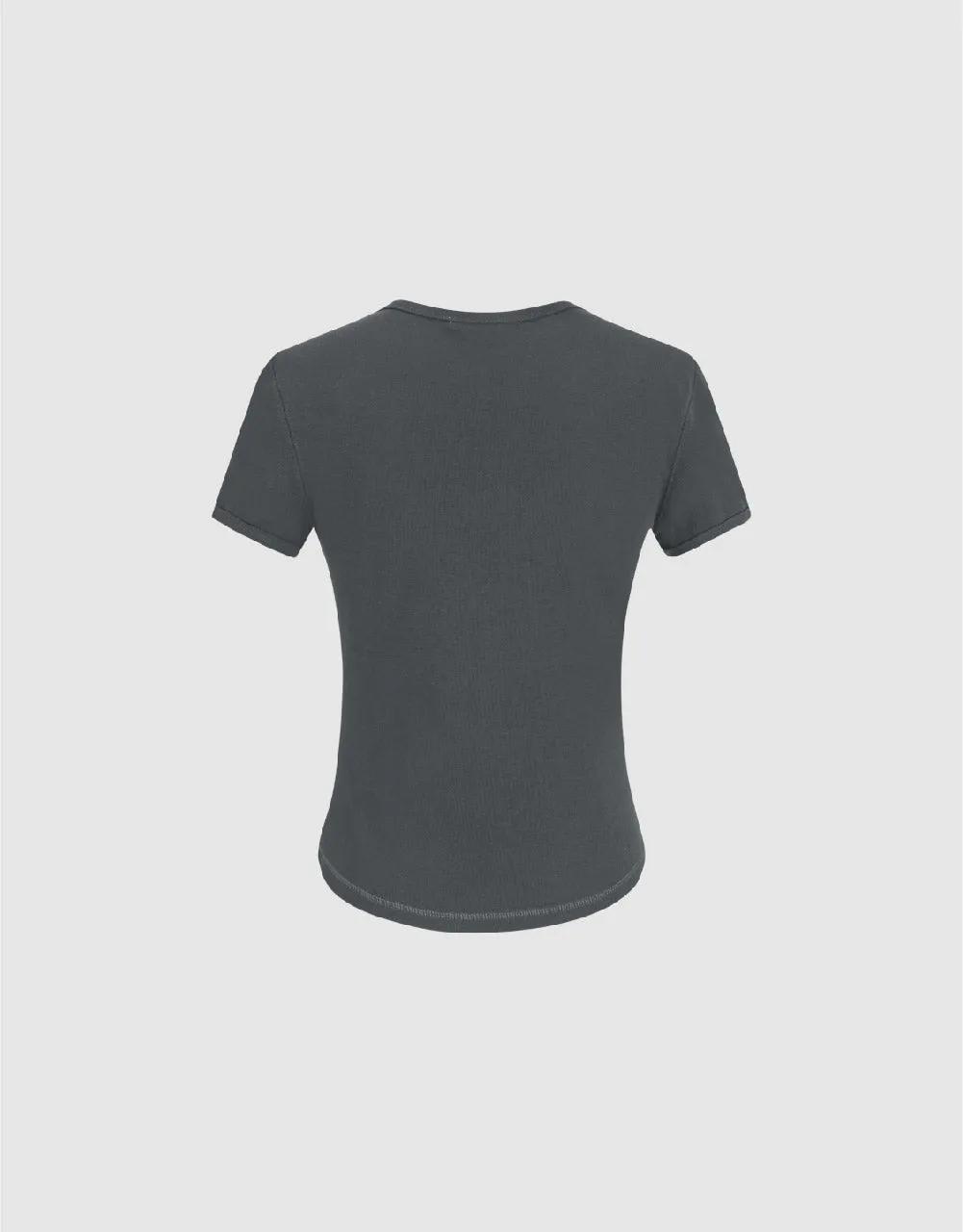 Square-cut Collar Skinny T-Shirt sold by Urban Revivo product image thumbnail 5