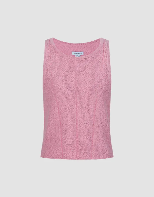 Crew Neck Knitted Tank Top sold by Urban Revivo