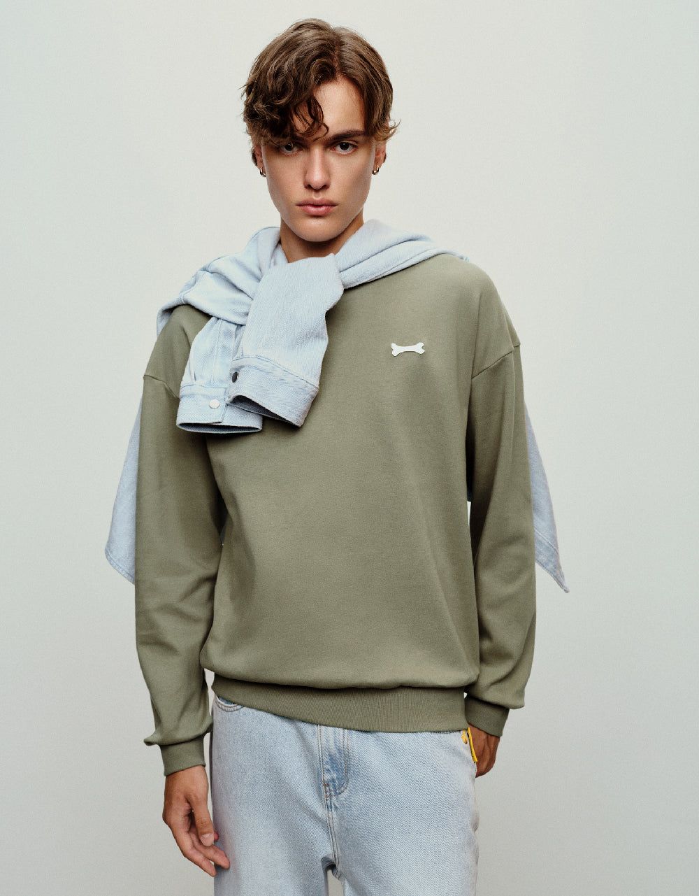 Bone Printed Crew Neck T-Shirt sold by Urban Revivo