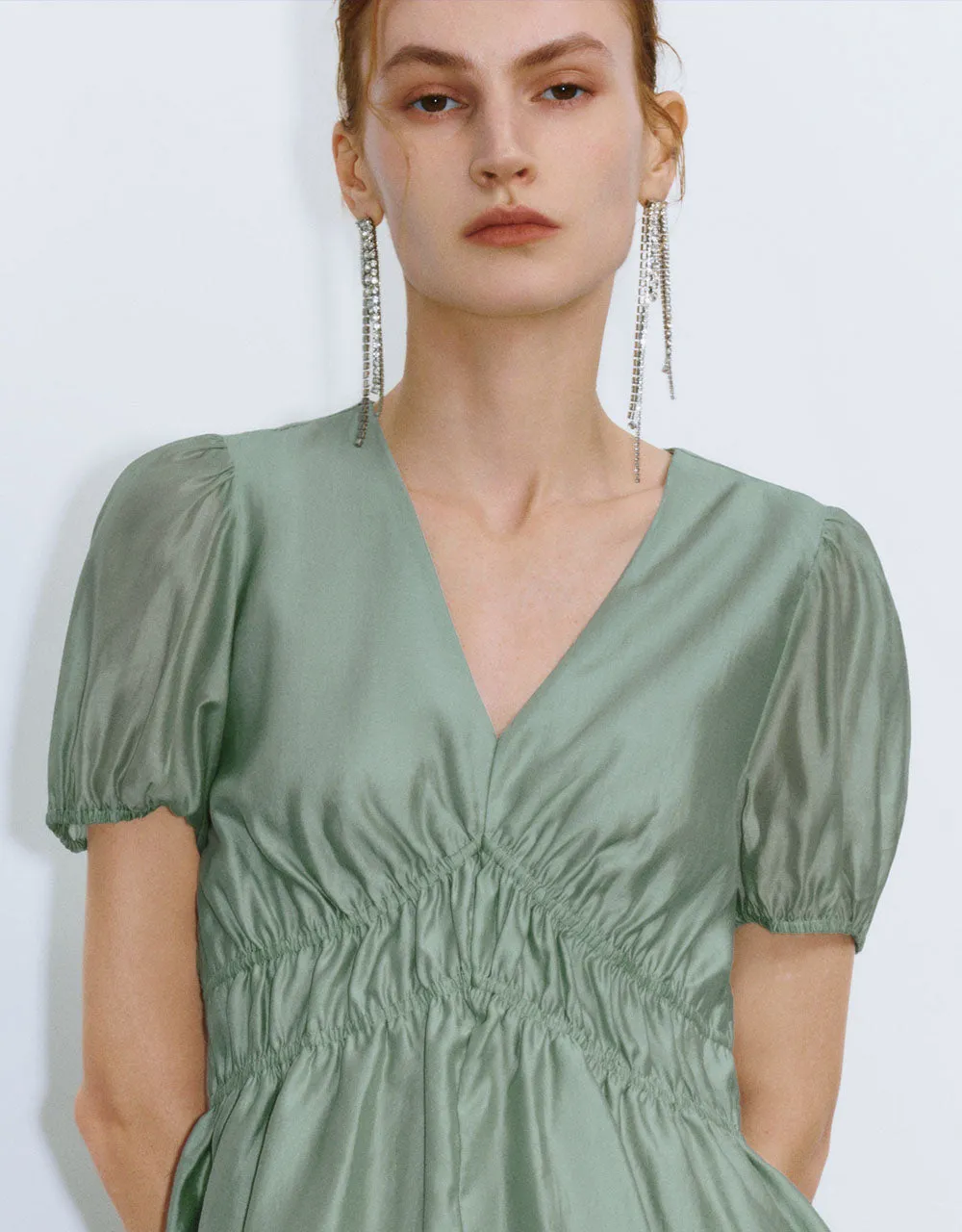 V-Neck Skater Blouse sold by Urban Revivo product image thumbnail 4