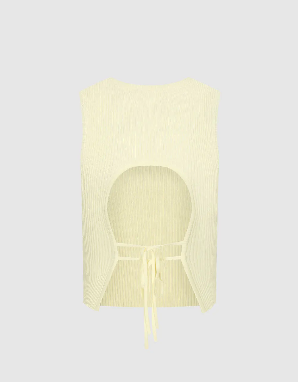 Skinny Crew Neck Knitted Tank Top sold by Urban Revivo product image thumbnail 5