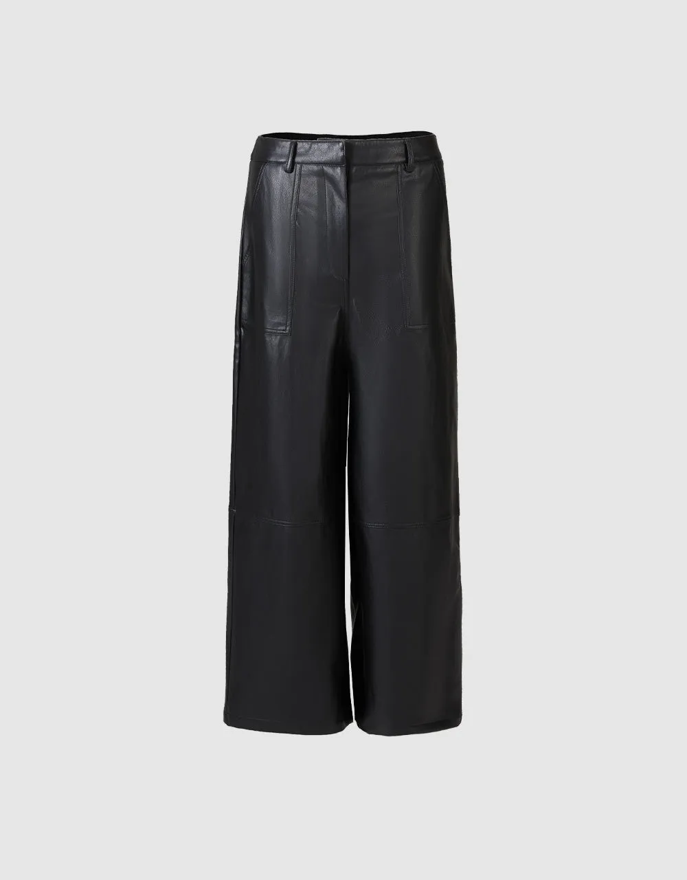 Faux Leather Wide Leg Pants sold by Urban Revivo
