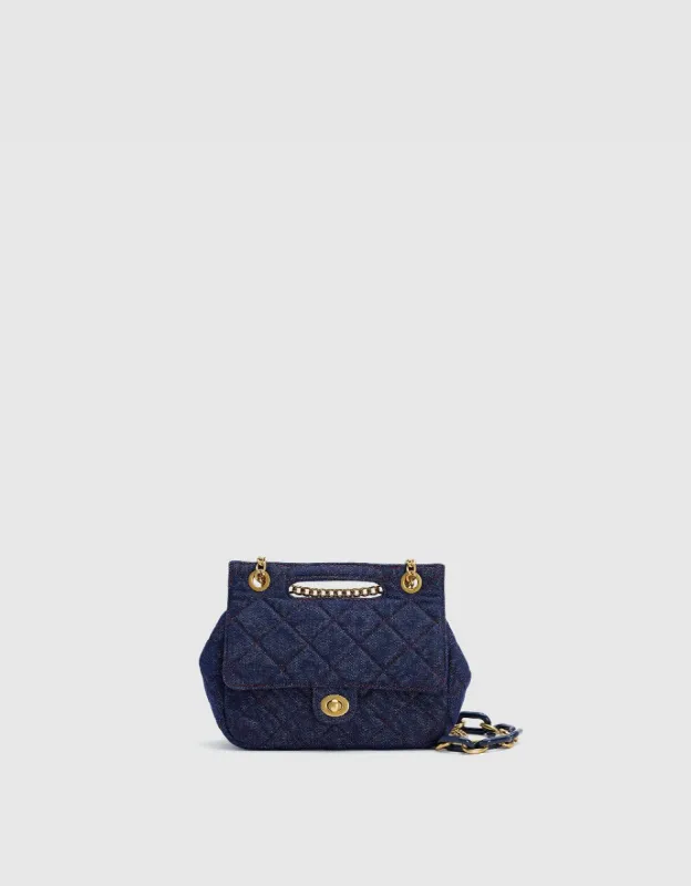 Turn Lock Denim Shoulder Bag made by Urban Revivo