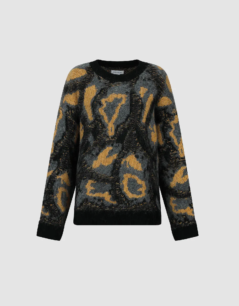 Printed Crew Neck Loose Sweater sold by Urban Revivo product image thumbnail 2