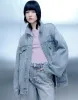 Rhinestone Décor Button Up Denim Jacket sold by Urban Revivo