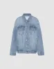 Rhinestone Décor Button Up Denim Jacket sold by Urban Revivo