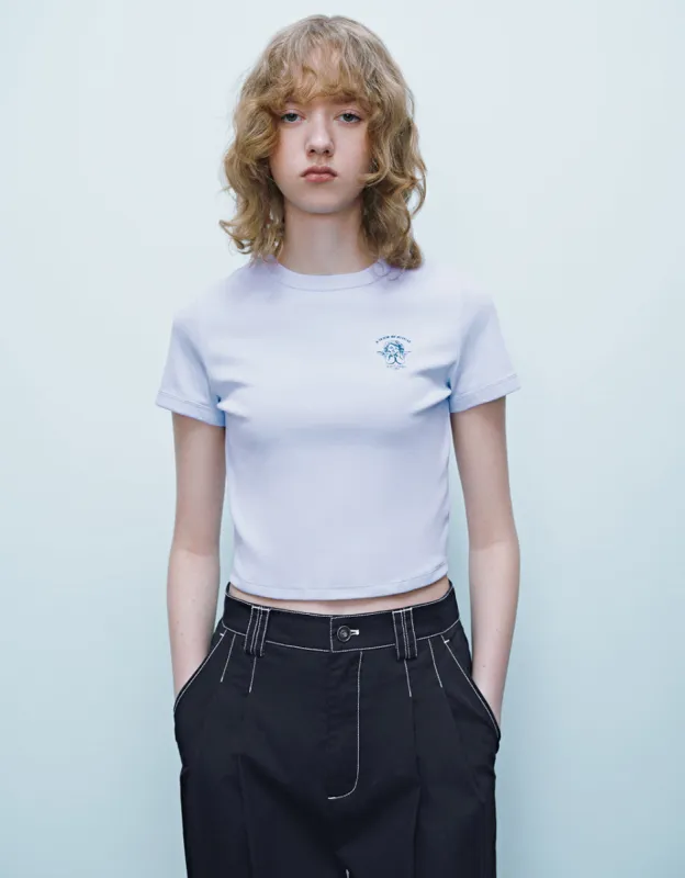 Printed Crew Neck T-Shirt sold by Urban Revivo