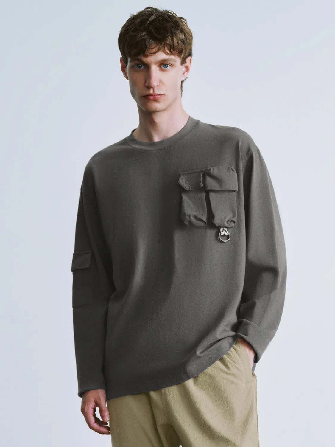 Crew Neck Loose T-Shirt sold by Urban Revivo