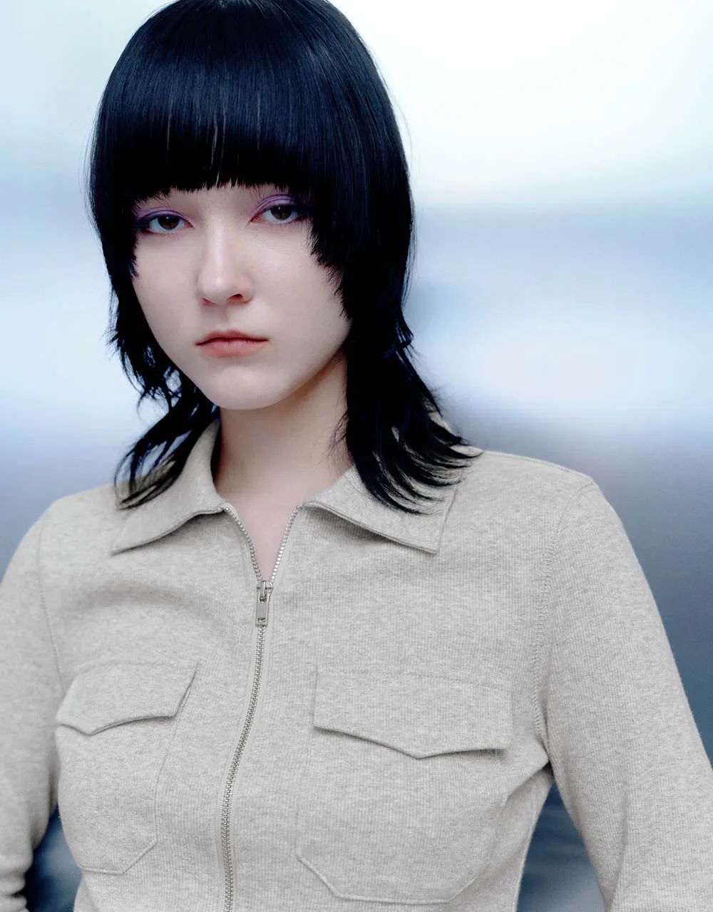 Zipper Front Skinny Shirt sold by Urban Revivo product image thumbnail 4