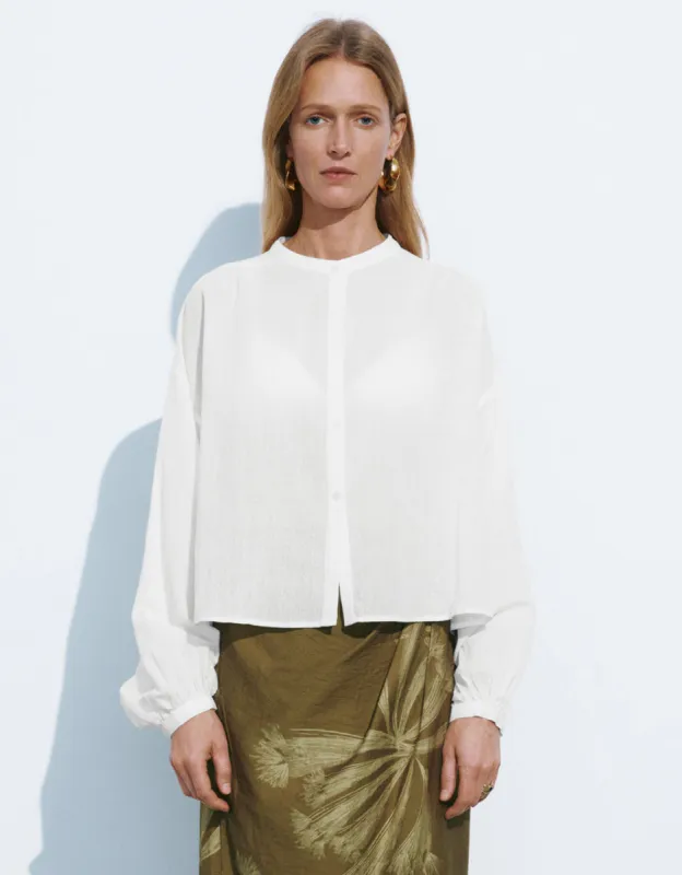 Crew Neck Straight Shirt sold by Urban Revivo