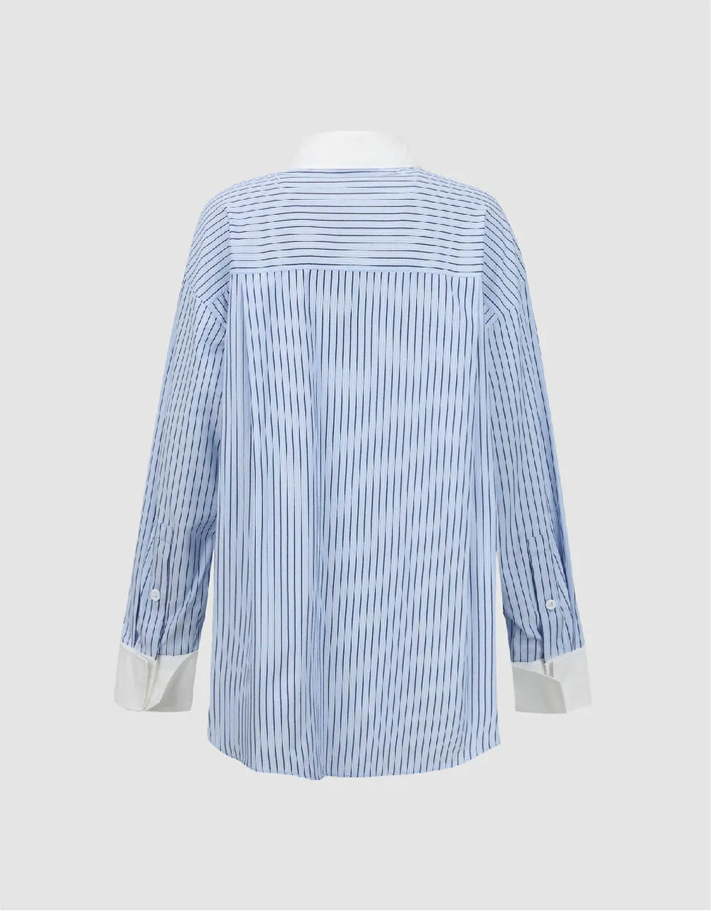 Striped Button Up Lapel Shirt sold by Urban Revivo product image thumbnail 5