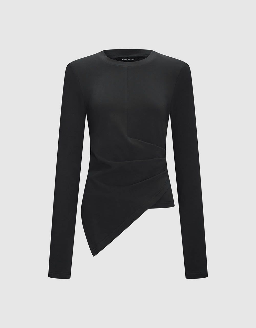 Asymmetric Crew Neck T-Shirt sold by Urban Revivo product image thumbnail 2