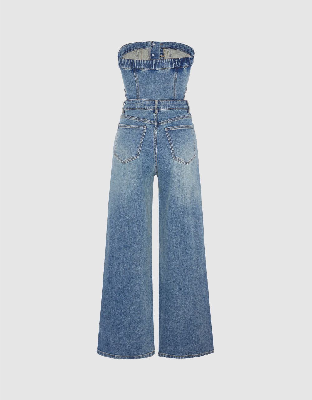 Off-Shoulder Denim Jumpsuit sold by Urban Revivo product image thumbnail 4