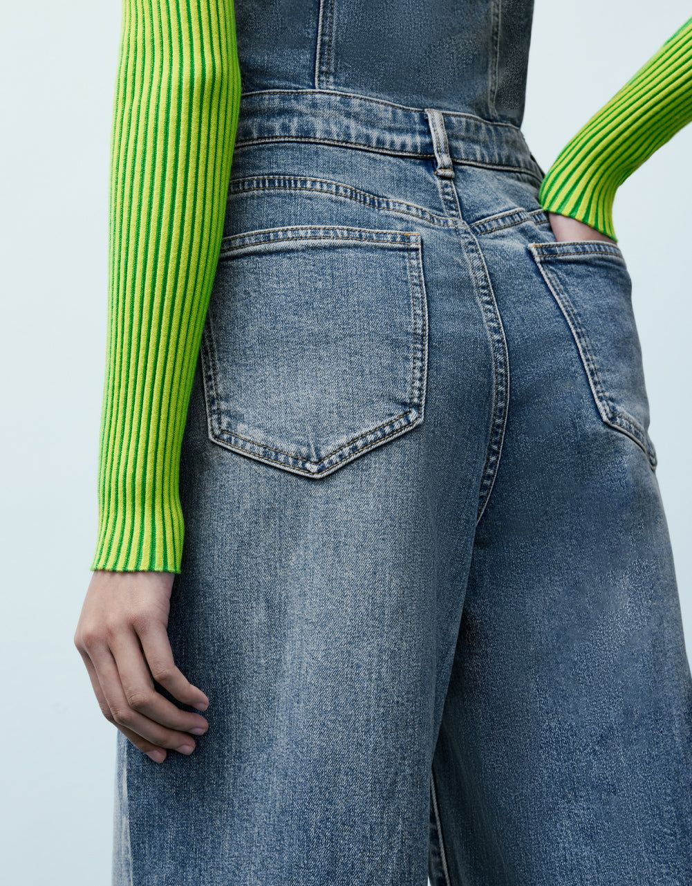 Off-Shoulder Denim Jumpsuit sold by Urban Revivo product image thumbnail 3