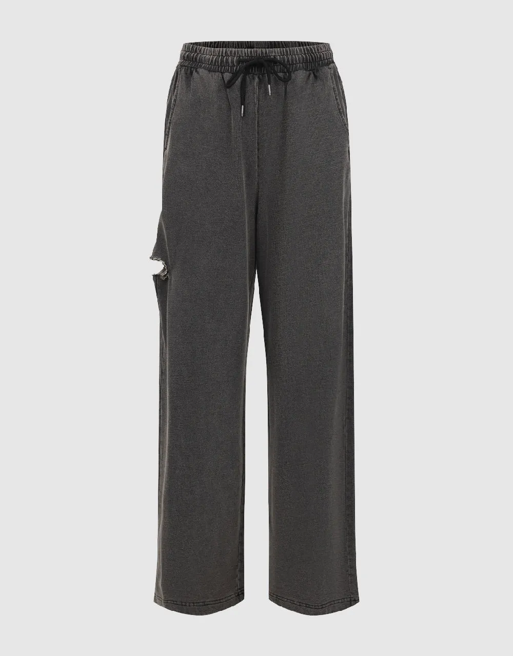 Elastic Waist Wide-Leg Jeans sold by Urban Revivo