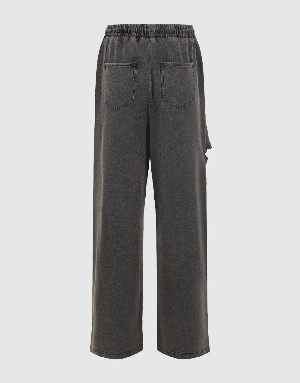 Elastic Waist Wide-Leg Jeans sold by Urban Revivo product image thumbnail 3