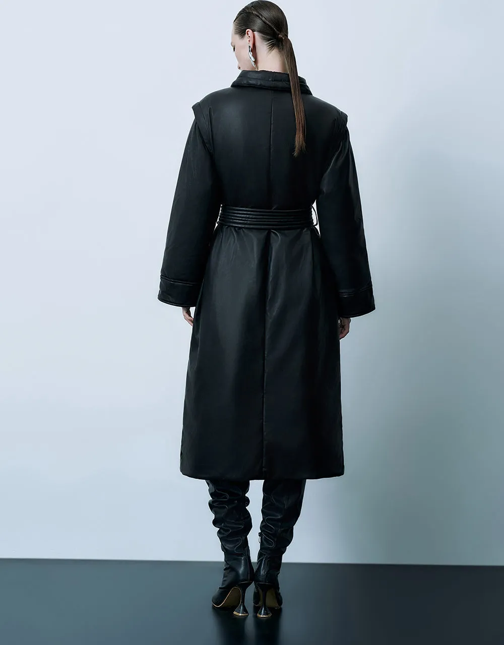 Vegan Leather Down Jacket sold by Urban Revivo product image thumbnail 4