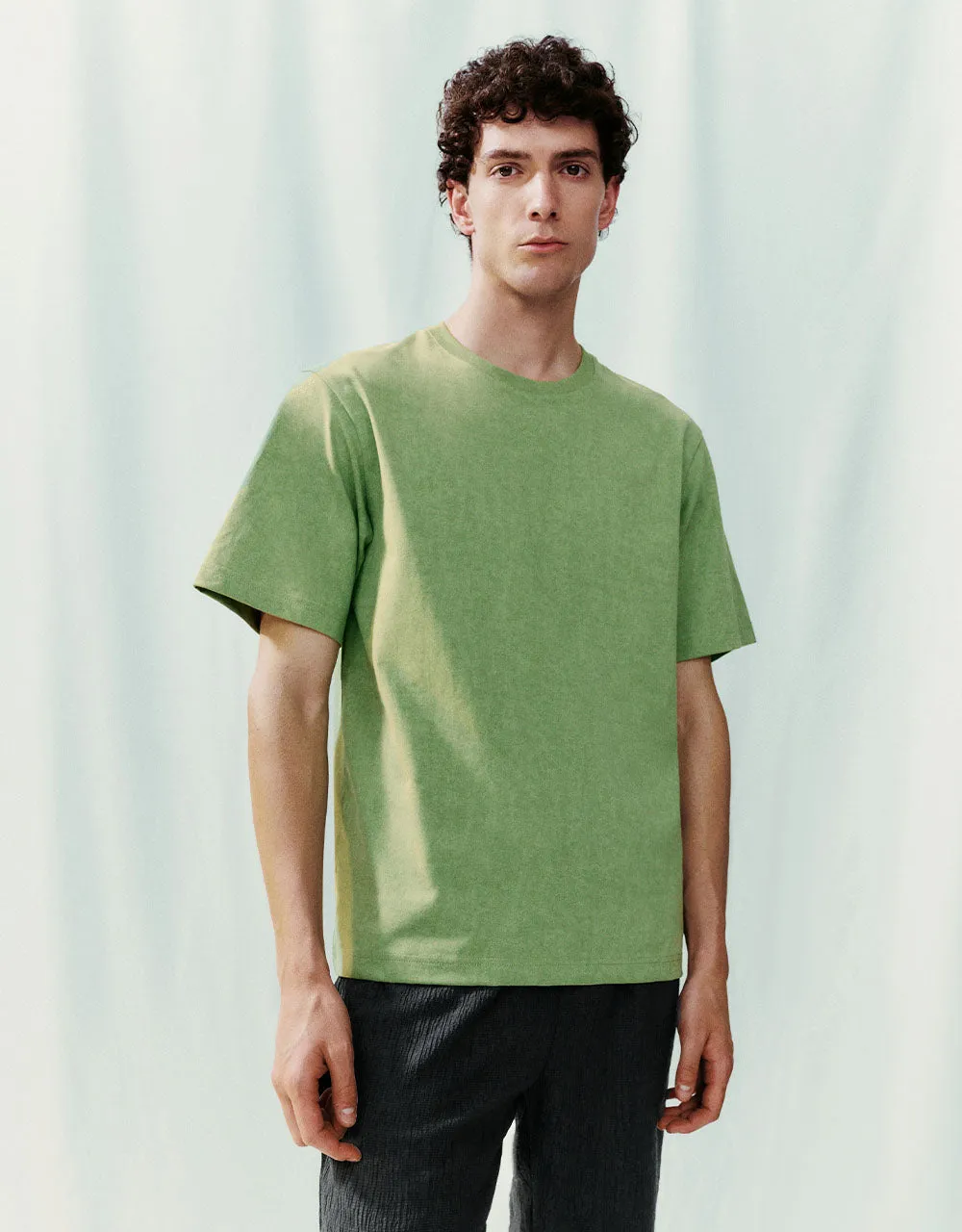 Crew Neck Straight T-Shirt sold by Urban Revivo