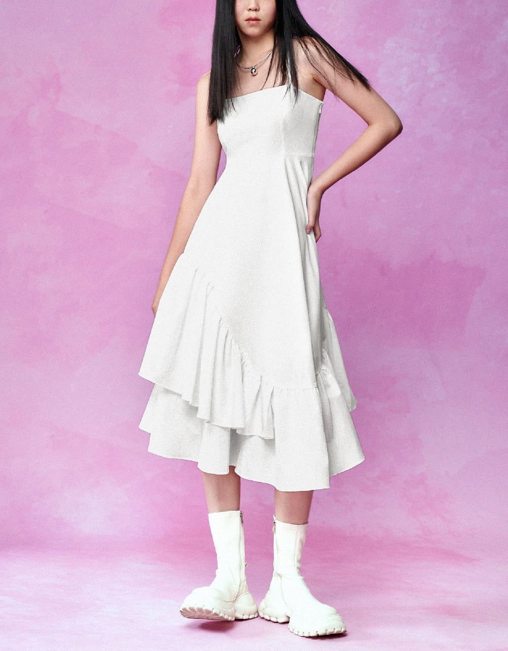 Ruffle Cami A-Line Dress sold by Urban Revivo product image thumbnail 2