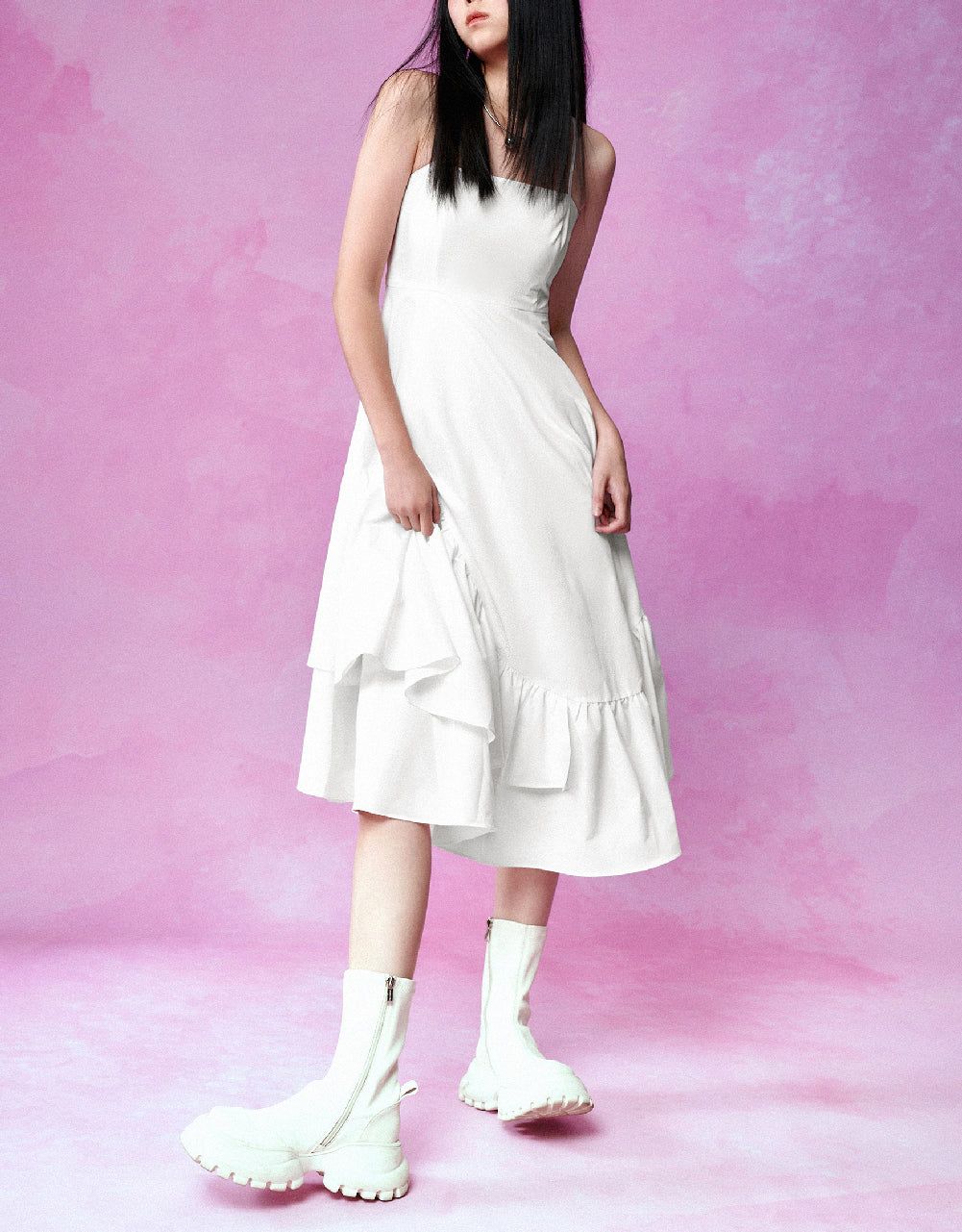 Ruffle Cami A-Line Dress sold by Urban Revivo product image thumbnail 3