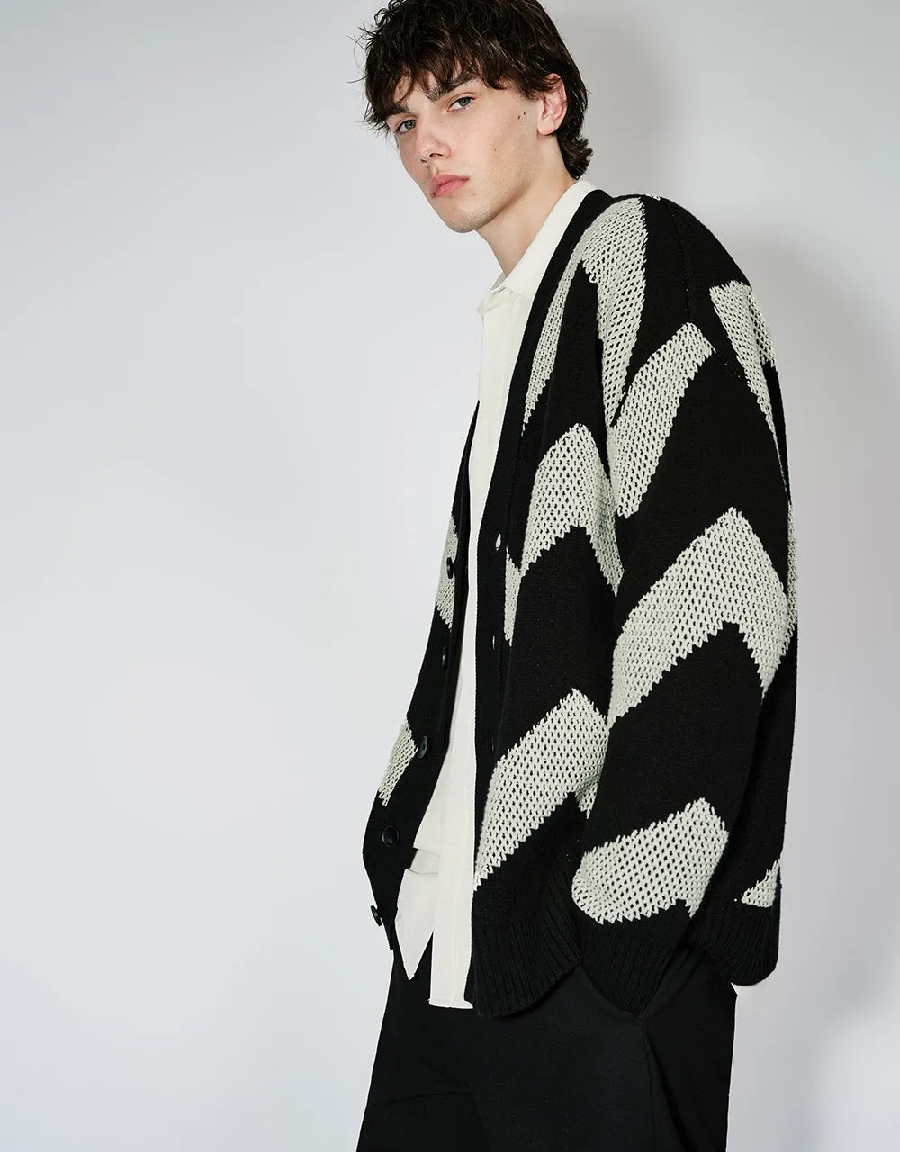 V-Neck Knitted Cardigan sold by Urban Revivo product image thumbnail 3