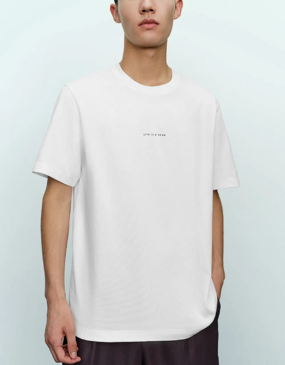 Crew Neck Straight T-Shirt sold by Urban Revivo product image thumbnail 2