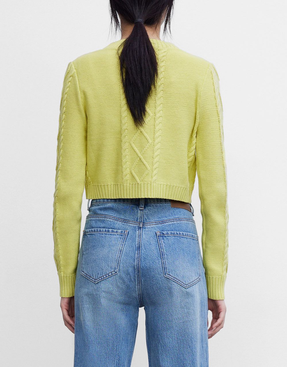 Floral Embroidery Cable Knit Cardigan sold by Urban Revivo product image thumbnail 4