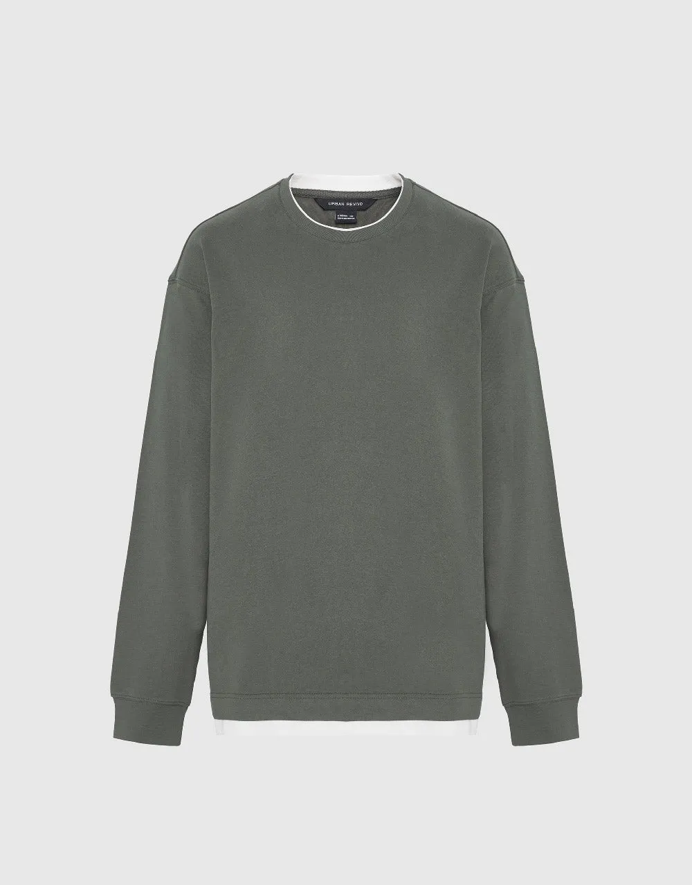 Drop Shoulder Sleeve Crew Neck T-Shirt sold by Urban Revivo product image thumbnail 2