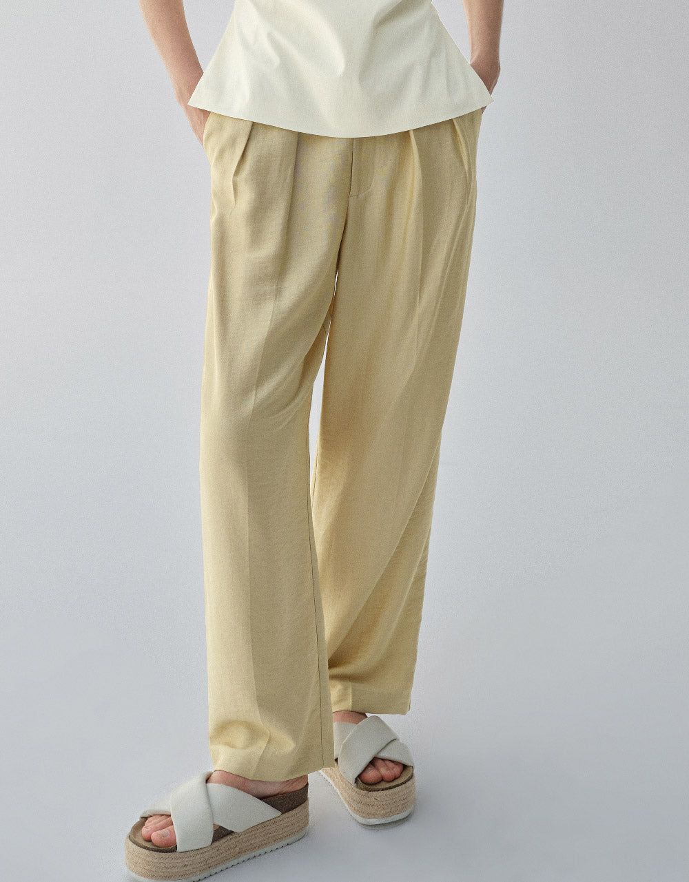 Woven Wide-Leg Pants sold by Urban Revivo product image thumbnail 2