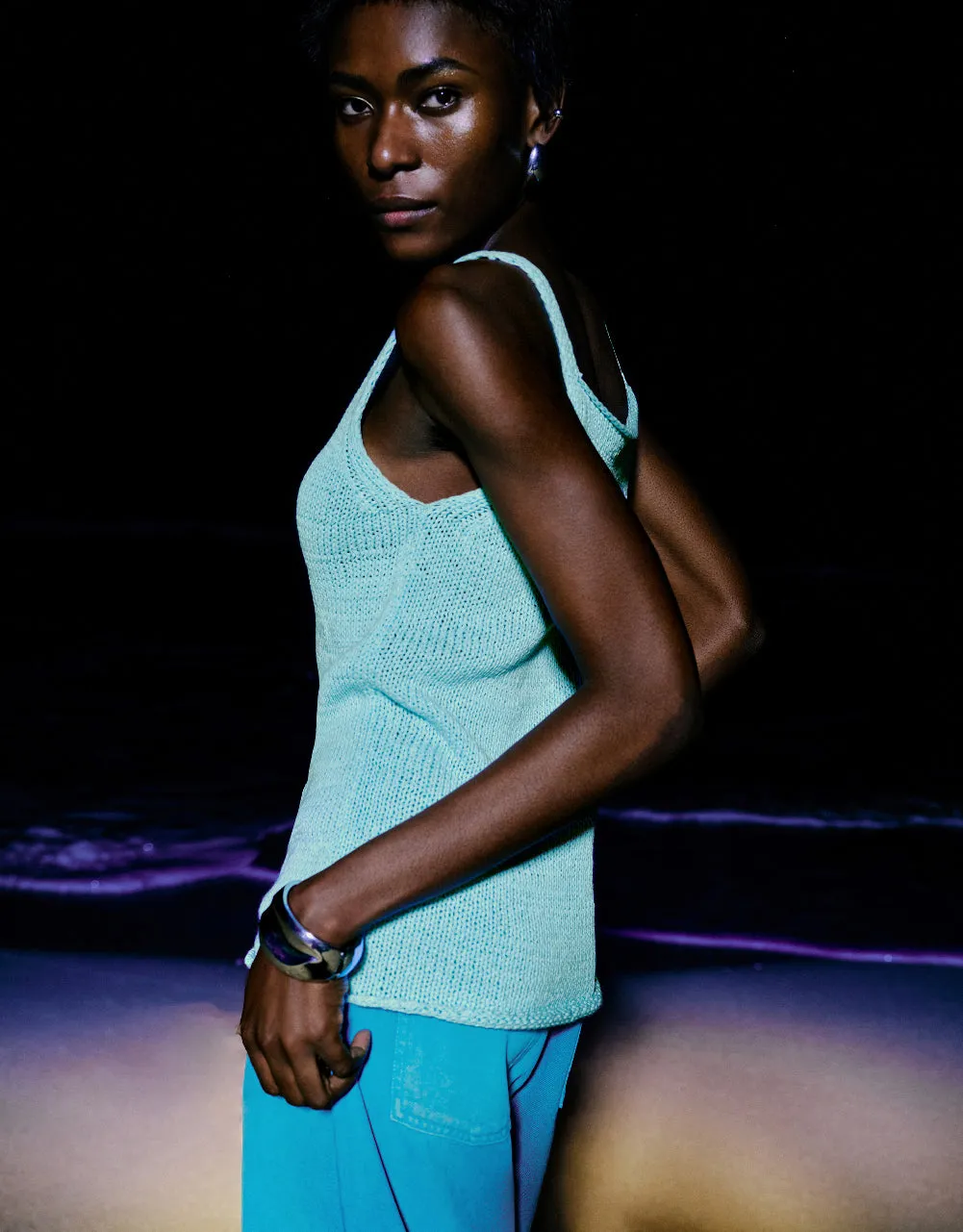 Sleeveless Off-Shoulder Knitted Cami Top sold by Urban Revivo product image thumbnail 5