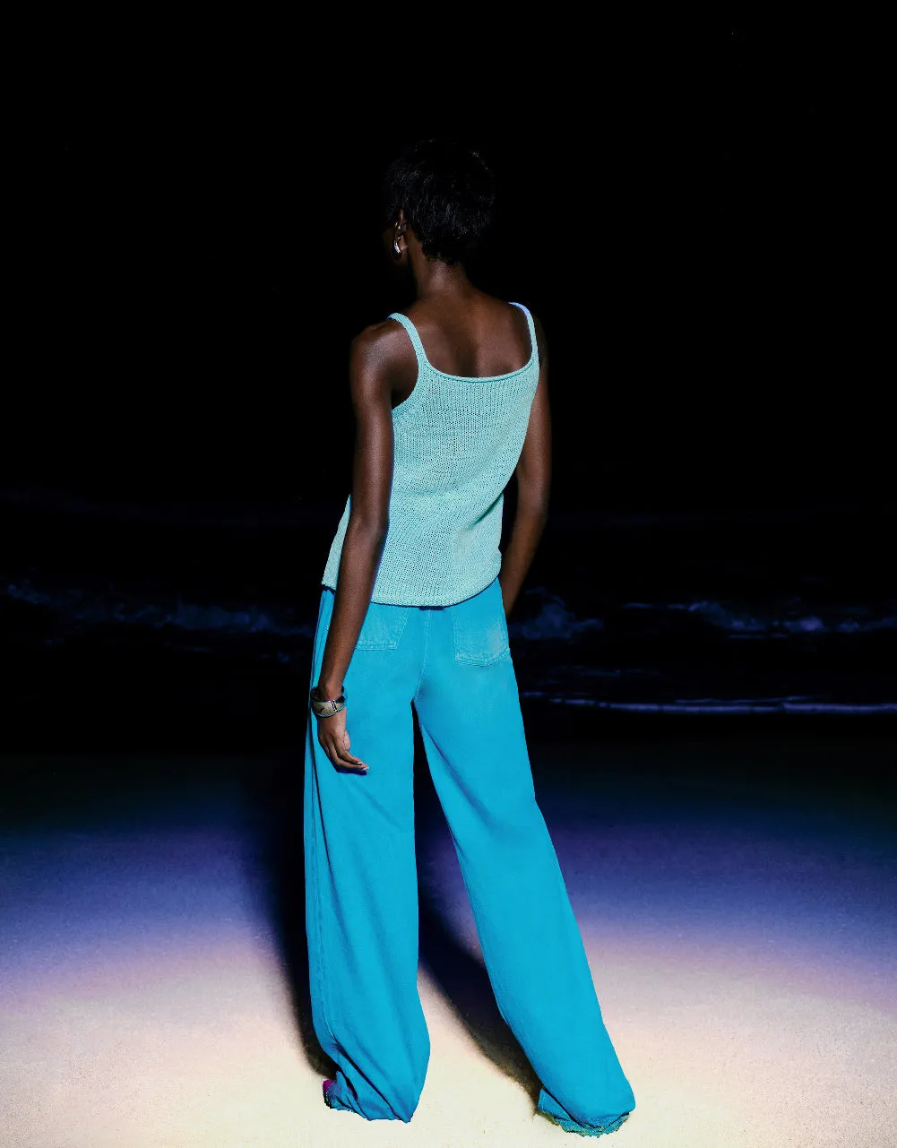 Sleeveless Off-Shoulder Knitted Cami Top sold by Urban Revivo product image thumbnail 4