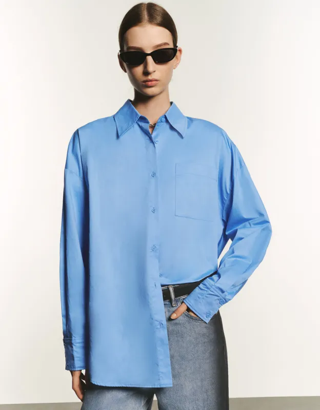 Button Up Straight Shirt sold by Urban Revivo