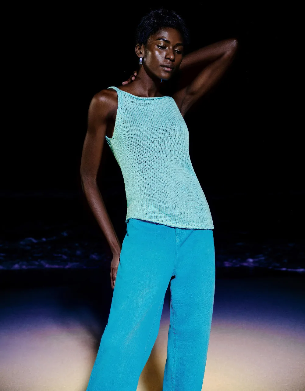 Sleeveless Off-Shoulder Knitted Cami Top sold by Urban Revivo product image thumbnail 3