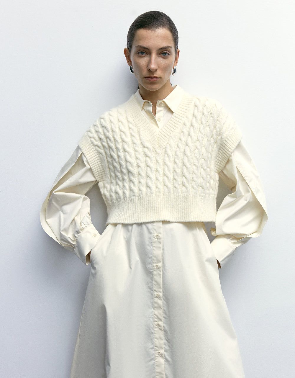 Cropped Knit Vest sold by Urban Revivo