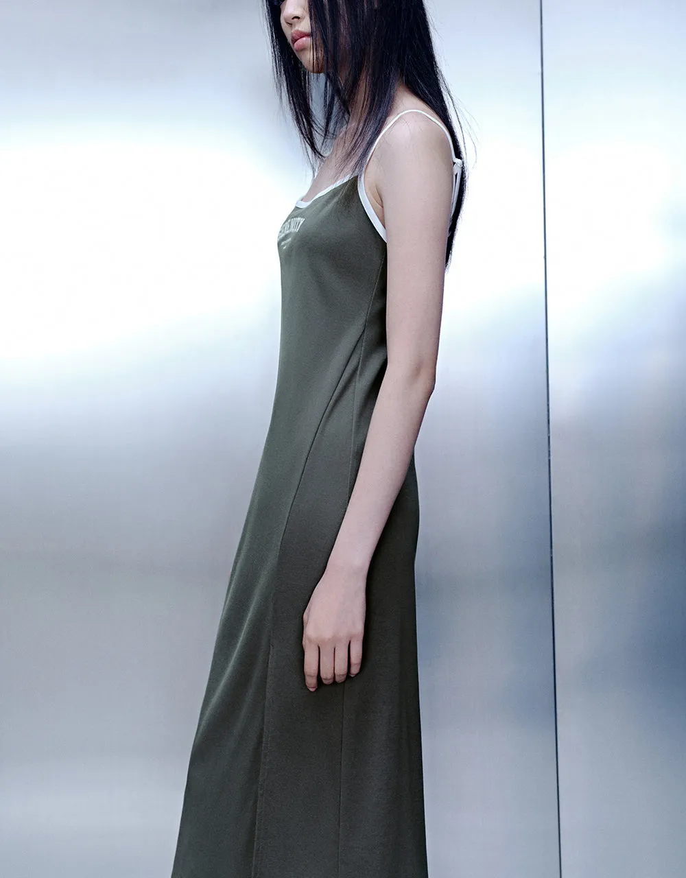 Square-Cut Collar Skinny Cami Dress sold by Urban Revivo product image thumbnail 3