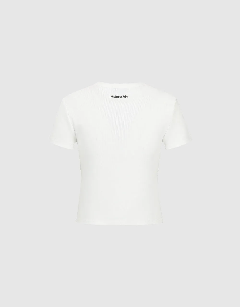 Cat Printed Crew Neck Skinny T-Shirt sold by Urban Revivo product image thumbnail 5