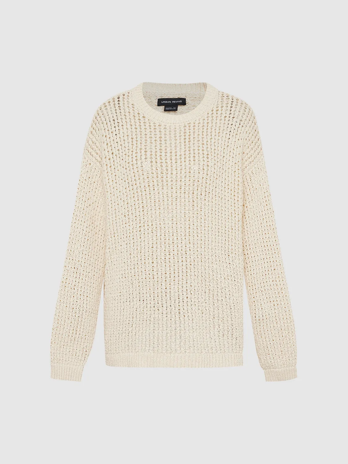 Crew Neck Oversized Knitted T-Shirt sold by Urban Revivo product image thumbnail 2