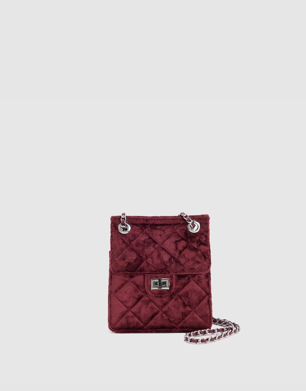 Velvet Turn Lock Shoulder Bag sold by Urban Revivo