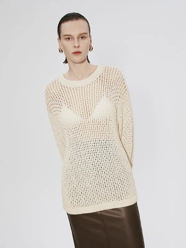 Crew Neck Oversized Knitted T-Shirt sold by Urban Revivo