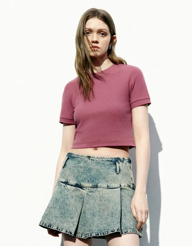 Crew Neck Skinny T-Shirt sold by Urban Revivo