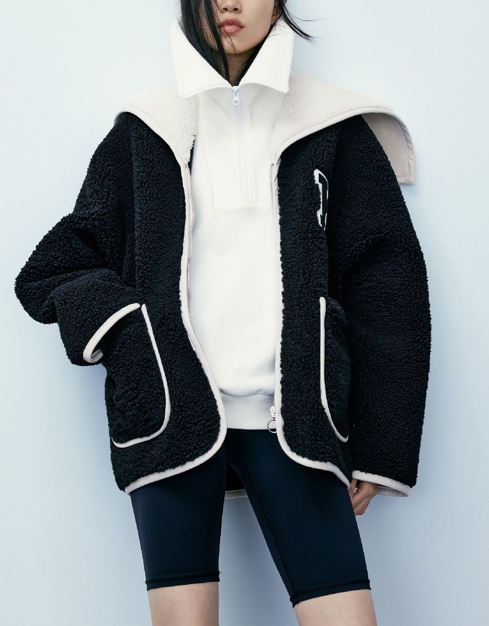 Fluffy Zipper Front Jacket sold by Urban Revivo product image thumbnail 2