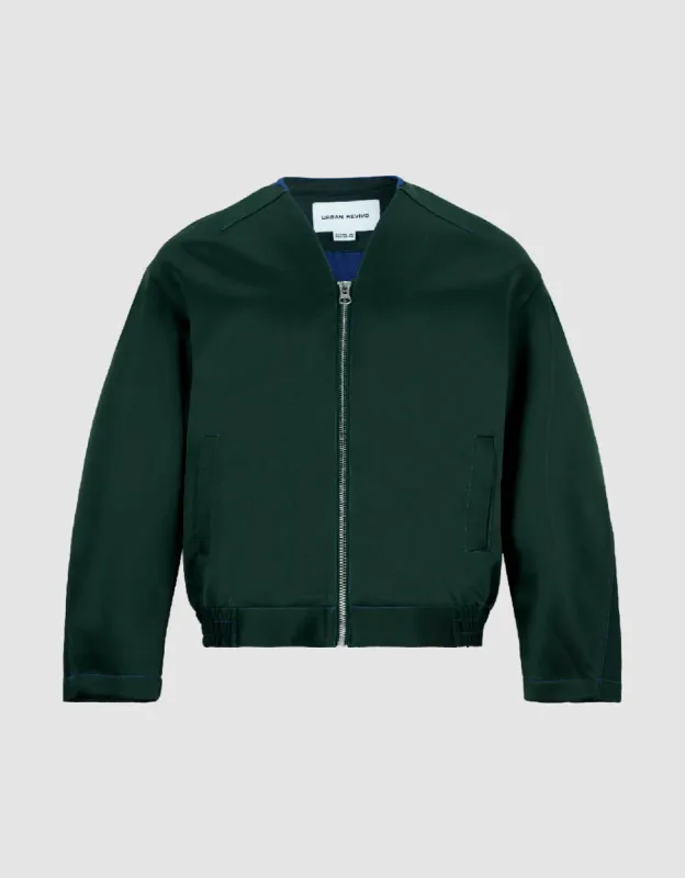 Zipper Front Oversized Jacket sold by Urban Revivo