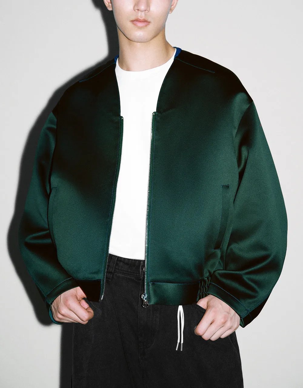 Zipper Front Oversized Jacket sold by Urban Revivo product image thumbnail 2
